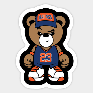 basketball teddy bear Sticker